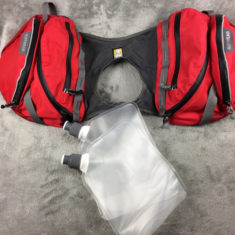 Ruffwear Palisades Saddlebags Small Pack Dual REPLACEMENT Bags Only Red